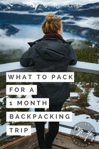 What To Pack for a 1 month backpacking trip