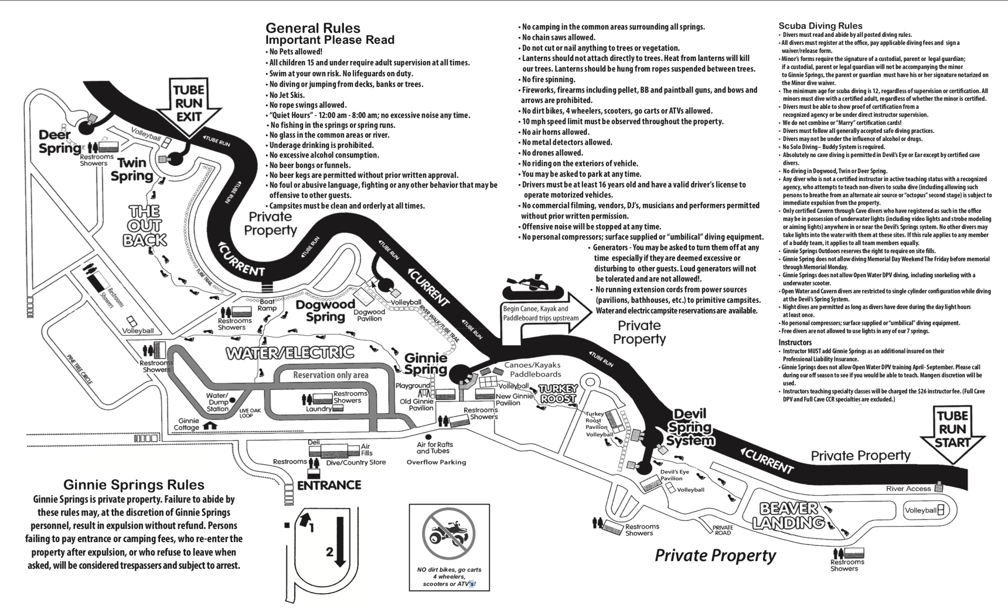 A Complete Guide To Camping at Ginnie Springs 3 A Complete Guide To Camping at Ginnie Springs map